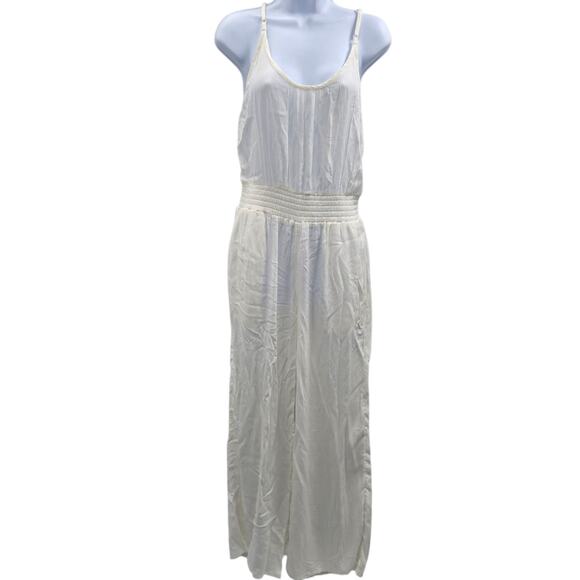 PRANA Jumpsuit Women Size Small White Wide Leg Lightweight Stretch Travel Cruise - Picture 2 of 12